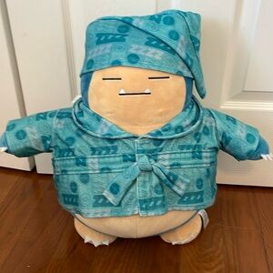 Pokémon Snorlax Build-A-Bear 16” Stuffed Plush w/ Pajamas + rare Pokémon card